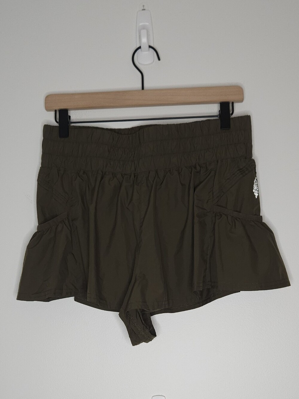 Free People Movement Olive High-Waist Athletic Shorts - Picture 3 of 8